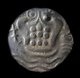 Burma / Myanmar: Pyu coinage from Sri Ksetra, reverse impressed with Srivasta fertility symbols, sun, moon, conch shell and thunderbolt, c. 630-830 CE